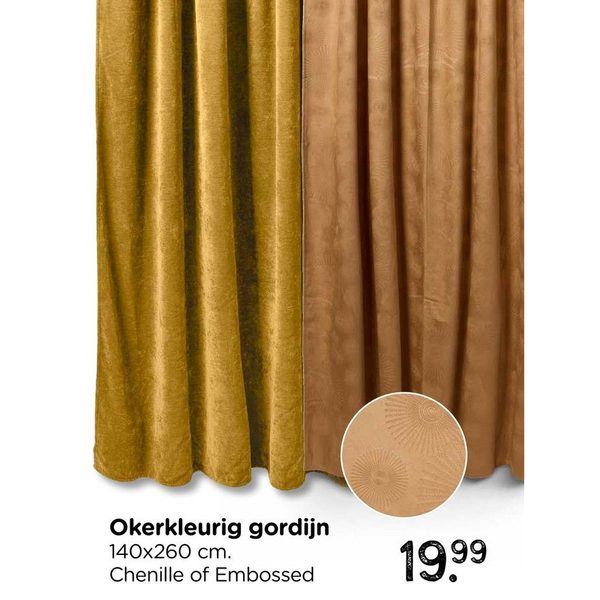 Okerkleurig gordijn