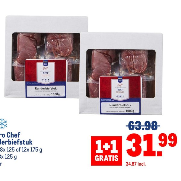 vlees aanbieding