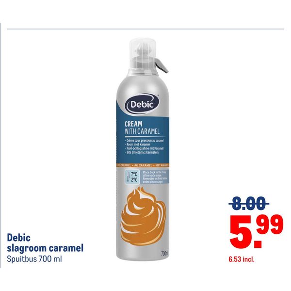 Debic slagroom caramel