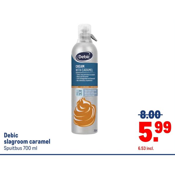 Debic slagroom caramel