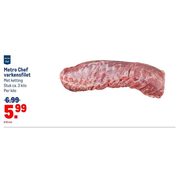 Varkensfilet met ketting
