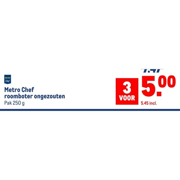 Metro Chef roomboter ongezouten