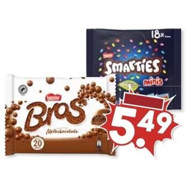 Bros Melkchocolade & Smarties Minis