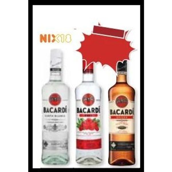 Bacardi Carta Blanca / Razz / Spiced