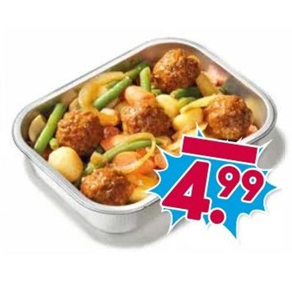 Maaltijd met gehaktballen