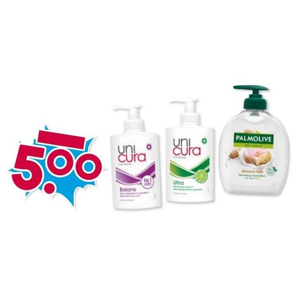 Uni Cura en Palmolive handzeep