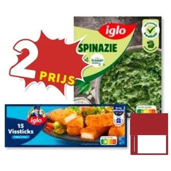 Iglo Spinazie en Vissticks