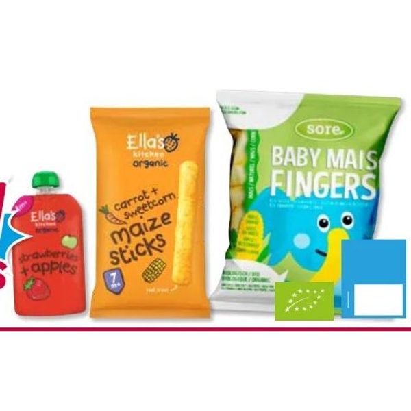Ella's Kitchen en Sore baby snacks