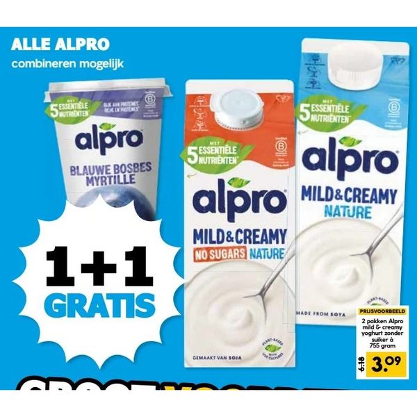 Mild & Creamy plantaardige yoghurt