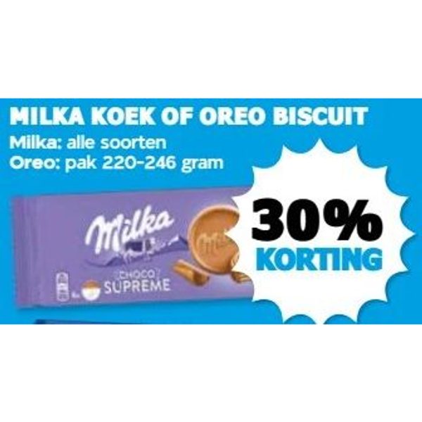 Milka koek of Oreo biscuit