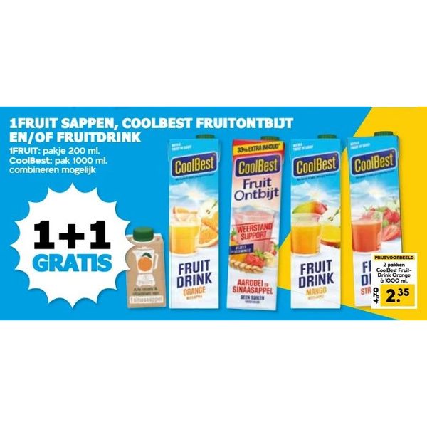 Sappen, Fruitontbijt of Fruitdrink