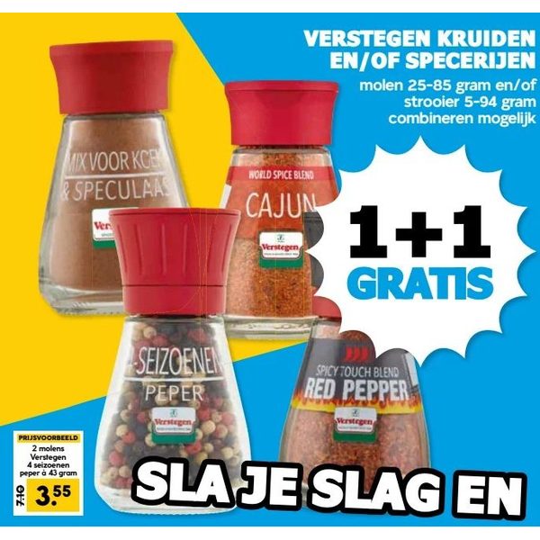 Verstegen kruiden en/of specerijen
