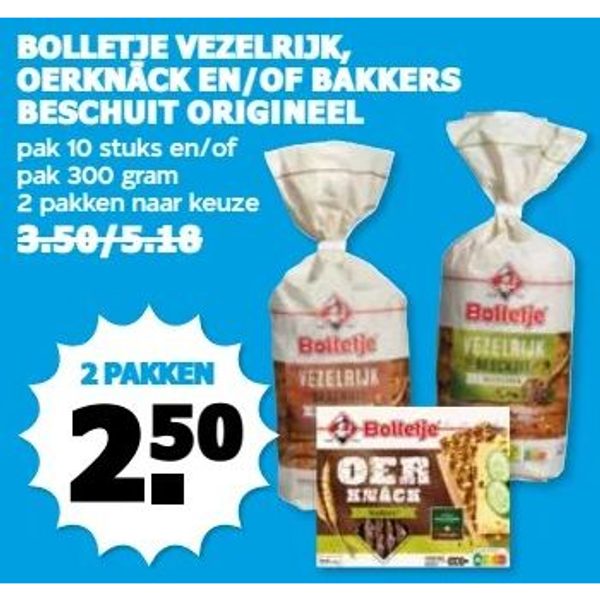 Bolletje Vezelrijk, Oerknäck en/of Bakkers Beschuit