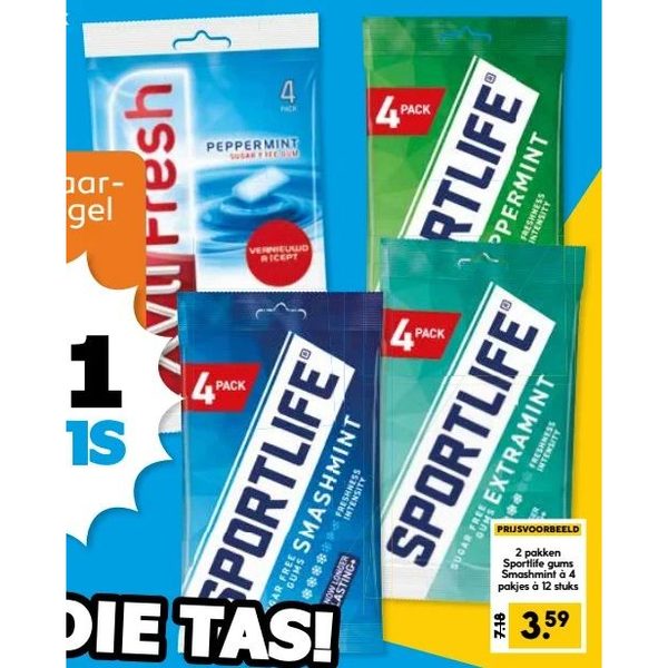 Sportlife en Xylifresh gums