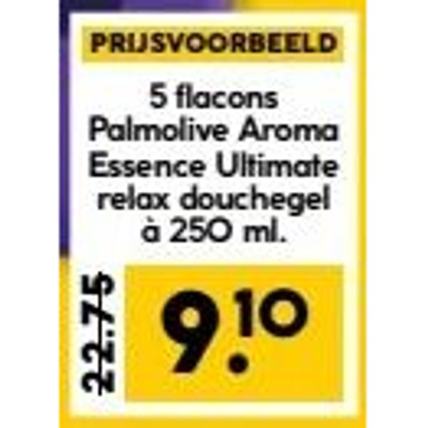 5 flacons Palmolive Aroma Essence douchegel
