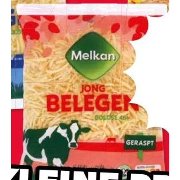Geraspte kaas jong belegen