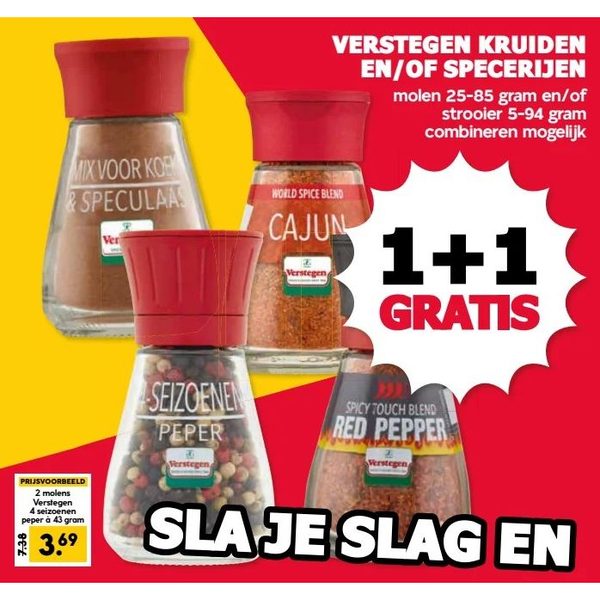 Verstegen kruiden en/of specerijen
