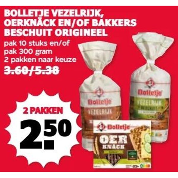 Bolletje Vezelrijk, Oerknäck en/of Bakkers Beschuit