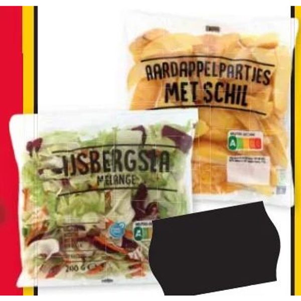 Aardappelpartjes met schil & IJsbergsla melange