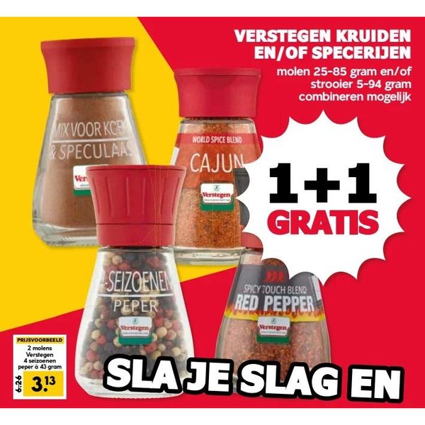 Verstegen kruiden en/of specerijen