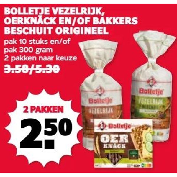 Bolletje Vezelrijk, Oerknäck en/of Bakkers Beschuit