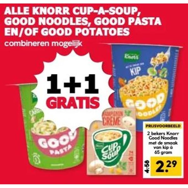 Knorr Cup-a-Soup, Good Noodles, Good Pasta en/of Good Potatoes