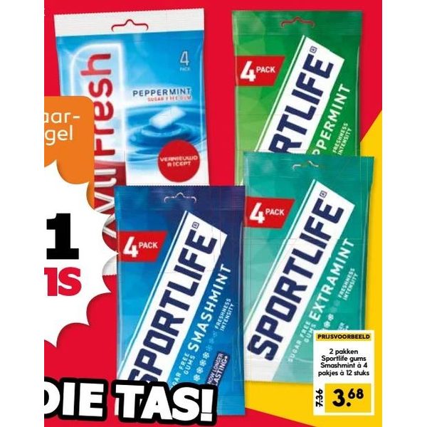 Sportlife en Xylifresh kauwgom