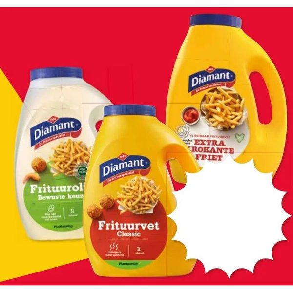 Diamant frituurvet/olie