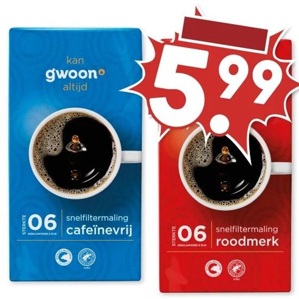 Snelfiltermaling koffie