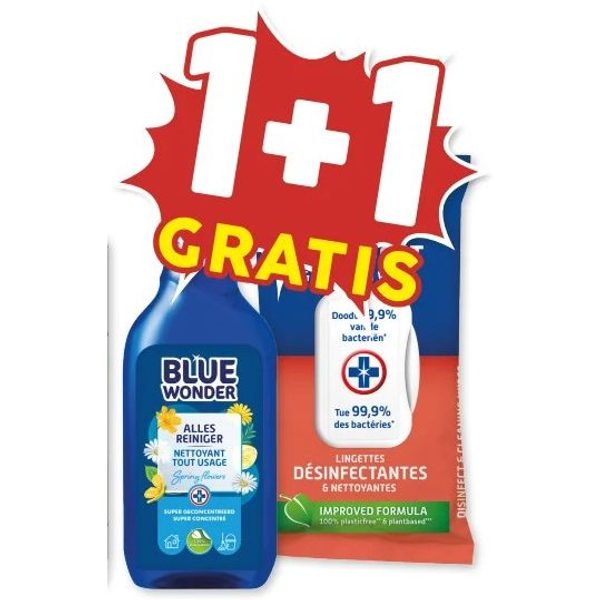 Blue Wonder Alles Reiniger & Lingettes Désinfectantes