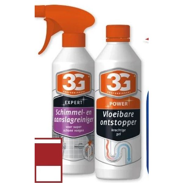3G Expert Schimmel- en aanslagreiniger & 3G Power Vloeibare ontstopper