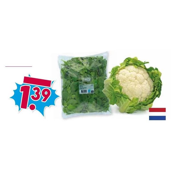 Spinazie en Bloemkool