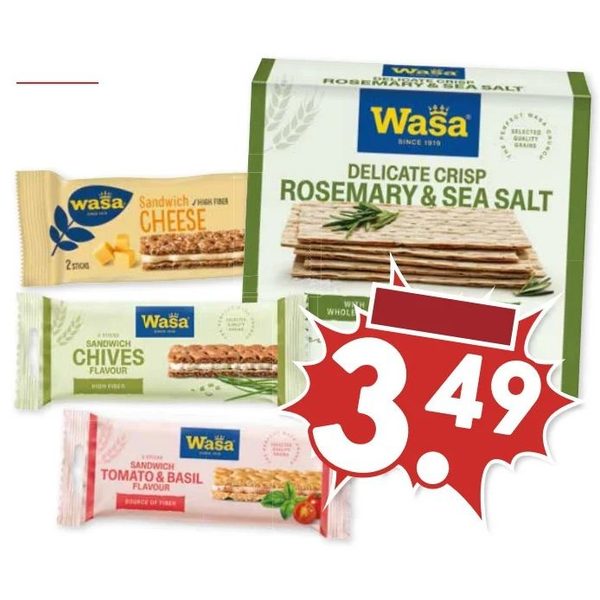 Wasa crackers en sandwiches
