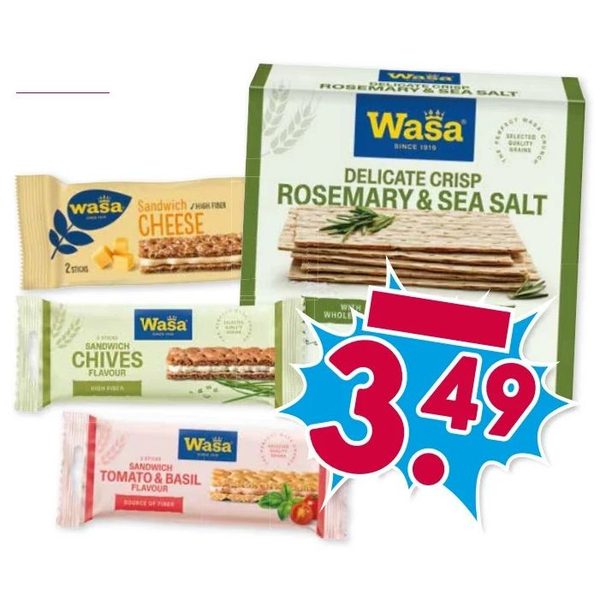 Wasa crackers en sandwich snacks