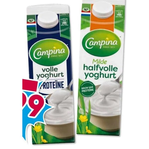 Volle en Milde halfvolle yoghurt