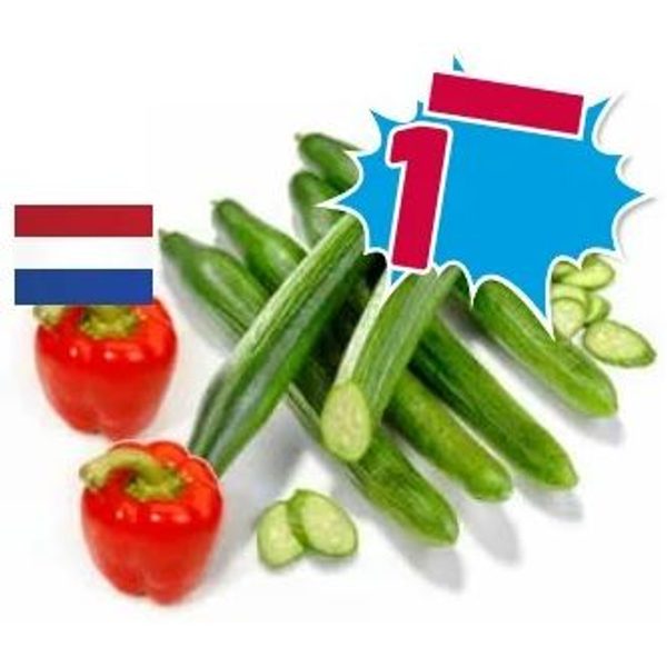 Komkommer en paprika