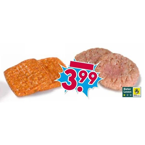 Varkenshaasjes of hamburgers