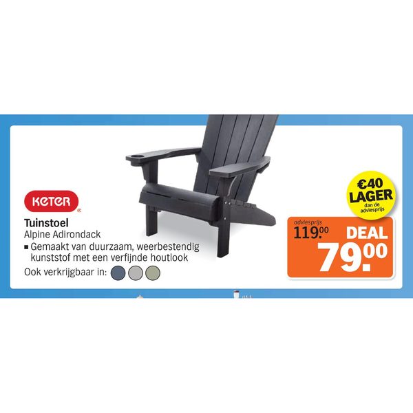 Tuinstoel Alpine Adirondack