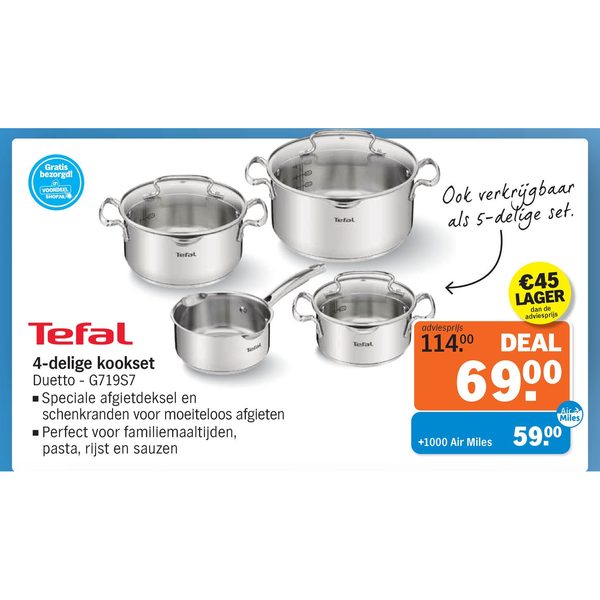 Tefal 4-delige kookset Duetto