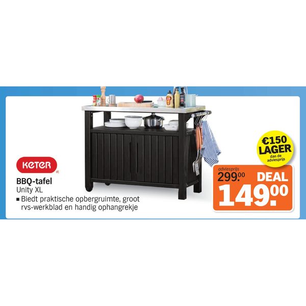 BBQ-tafel Unity XL