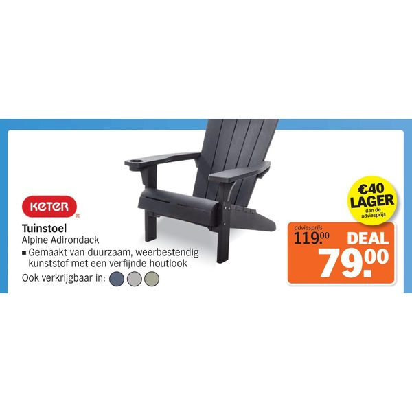 Tuinstoel Alpine Adirondack