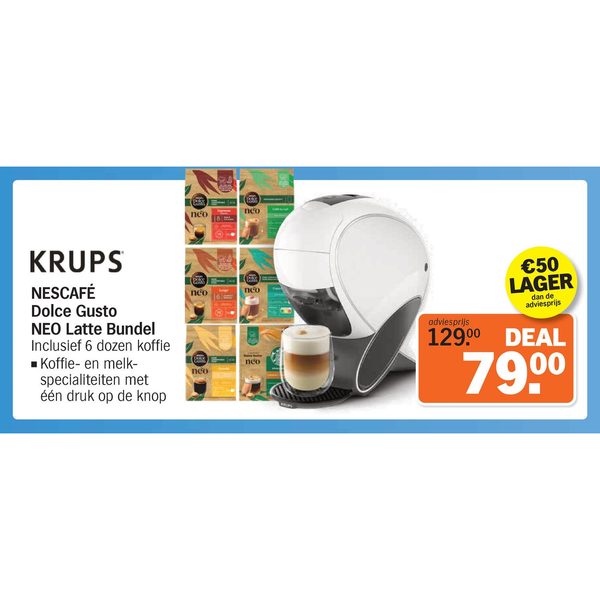 Krups Nescafé Dolce Gusto NEO Latte Bundel