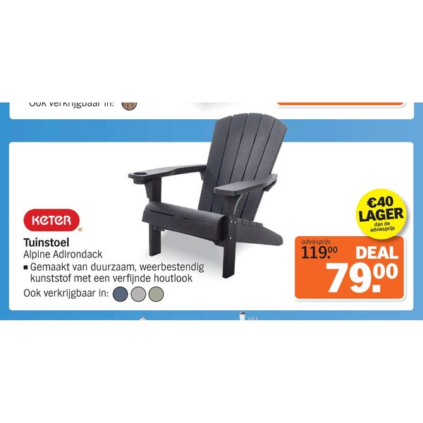 Keter Tuinstoel Alpine Adirondack