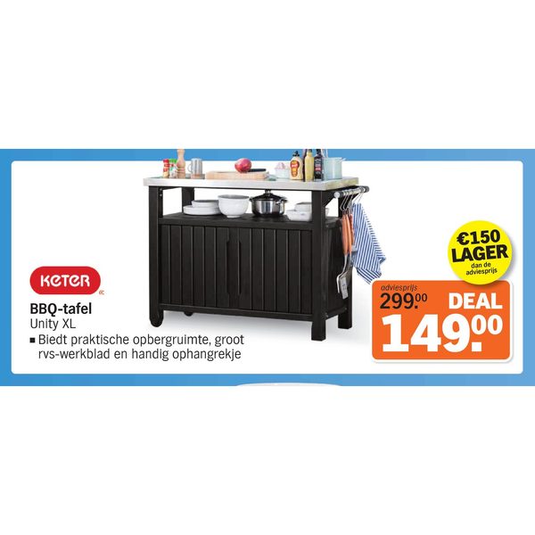 Keter BBQ-tafel Unity XL