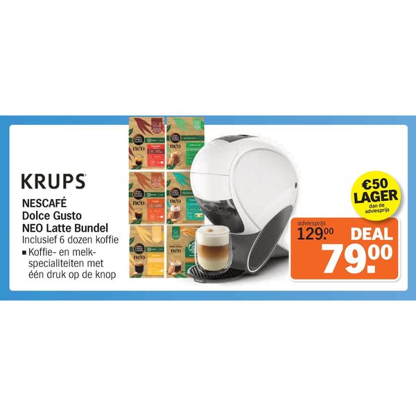 Krups Nescafé Dolce Gusto NEO Latte Bundel