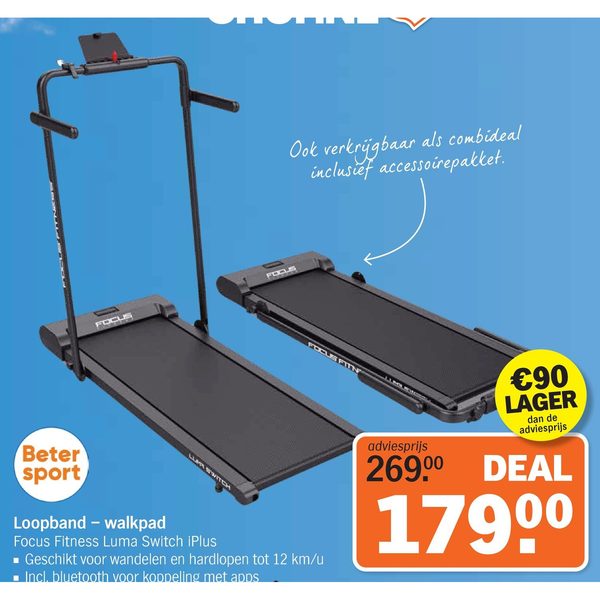 Loopband - walkpad Focus Fitness Luma Switch iPlus