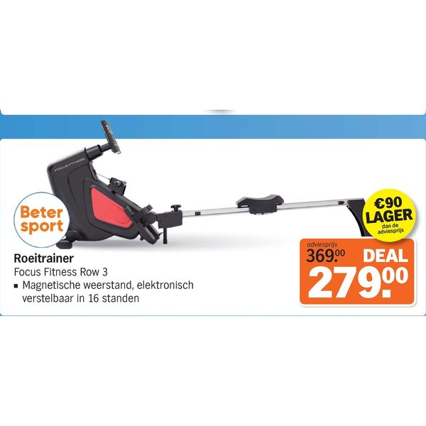 Roeitrainer Focus Fitness Row 3