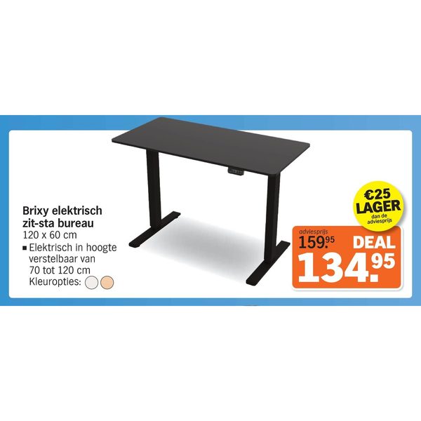 Brixy elektrisch zit-sta bureau