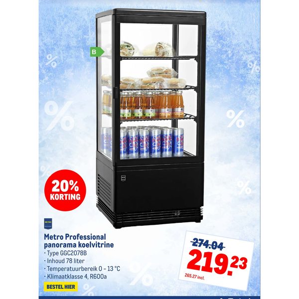Metro Professional panorama koelvitrine