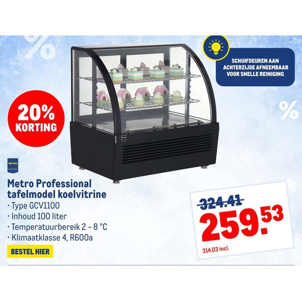 Metro Professional tafelmodel koelvitrine